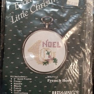 Vintage Cross-stitch Kit French HornNOEL Christmas NOS
